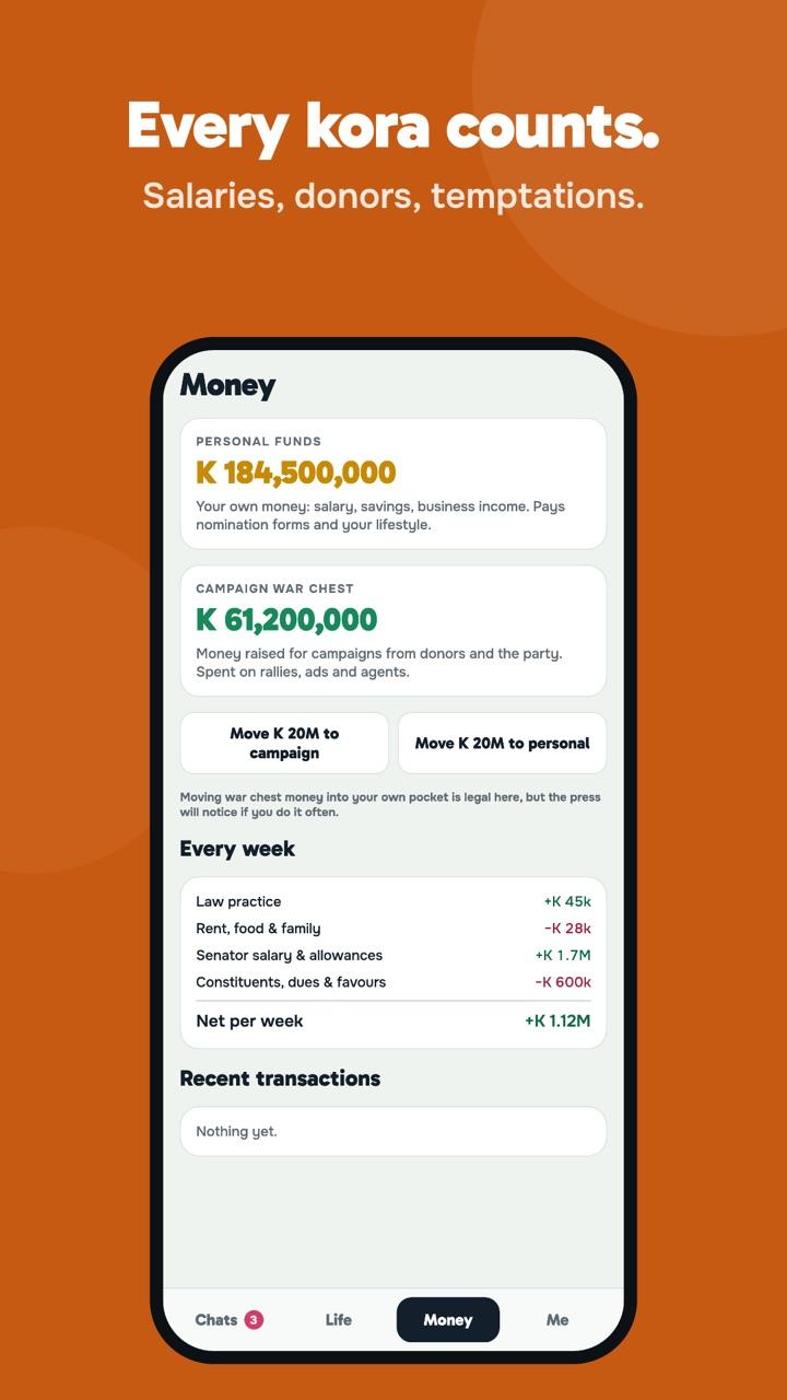 Personal funds and the campaign war chest